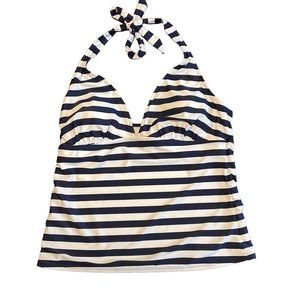 GAP Striped Halter Bikini Top in Navy and White